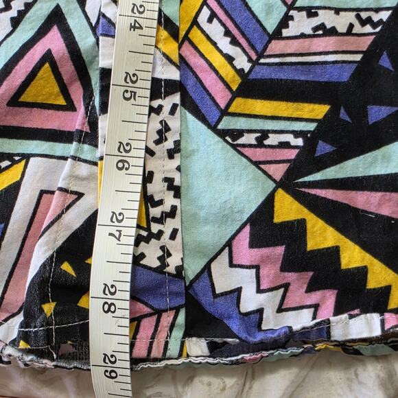 Super Massive unisex retro geometric print 80s 90s button down shirt Size L - Picture 7 of 8